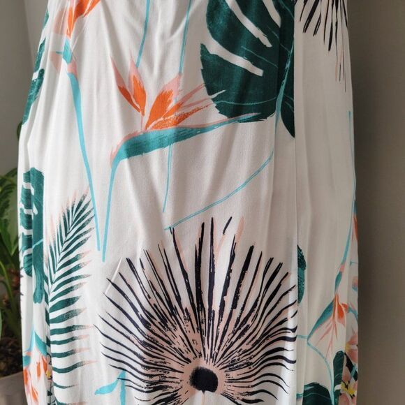 EUC FLORAL SUMMER HALTER OPEN BACK STRAPPY MAXI SKIRT SIZE M - Picture 8 of 14